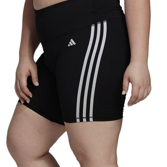 ✨ NWT Adidas 3-Stripes AEROREADY Shorts Black 4X Plus - Picture 5 of 13